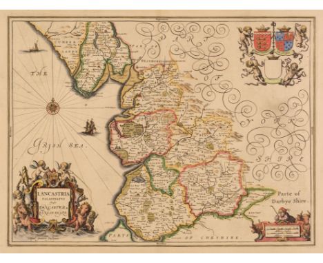 Lancashire. Jansson (Jan), Lancastria Palatinatus Anglis Lancaster &amp; Lancashire, Amsterdam: circa 1650, hand-coloured eng
