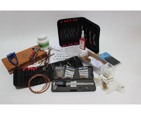 A collection of steam model makers tools and instructions etc.