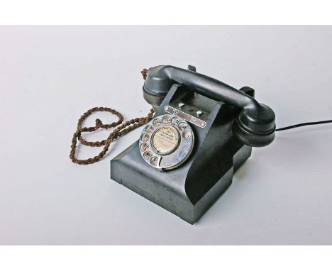 A vintage Bakelite telephone