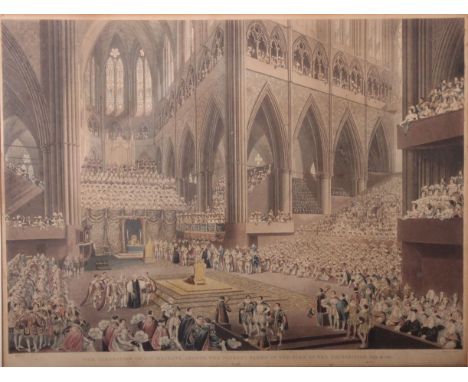 After James Stephanoff (1789-1874)The Coronation of George IV, 1821Aquatint46 x 33cm Together with another print 