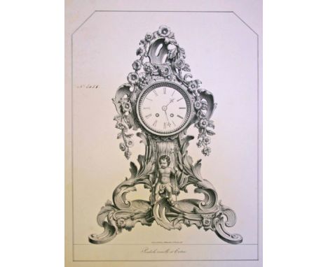 18th Century book plates mainly of clock designs (15)