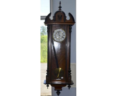 19th Century Vienna Regulator in rosewood with white enamel dial and black Roman numerals