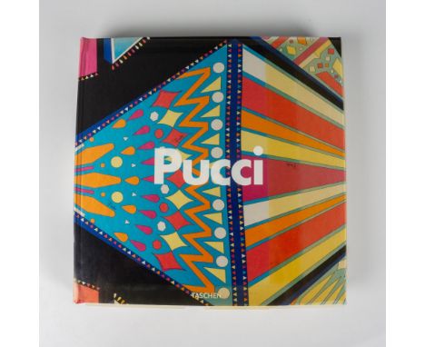 Limited edition Emilio Pucci Fashion Story oversize fabric hardcover coffee table book with dustcover. Translated into Englis