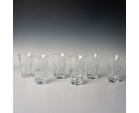 A set of 6 cocktail glasses, each with a different iconic Baccarat pattern: the Beluga, Etna, Vega, Biba, Stella and the Rosa