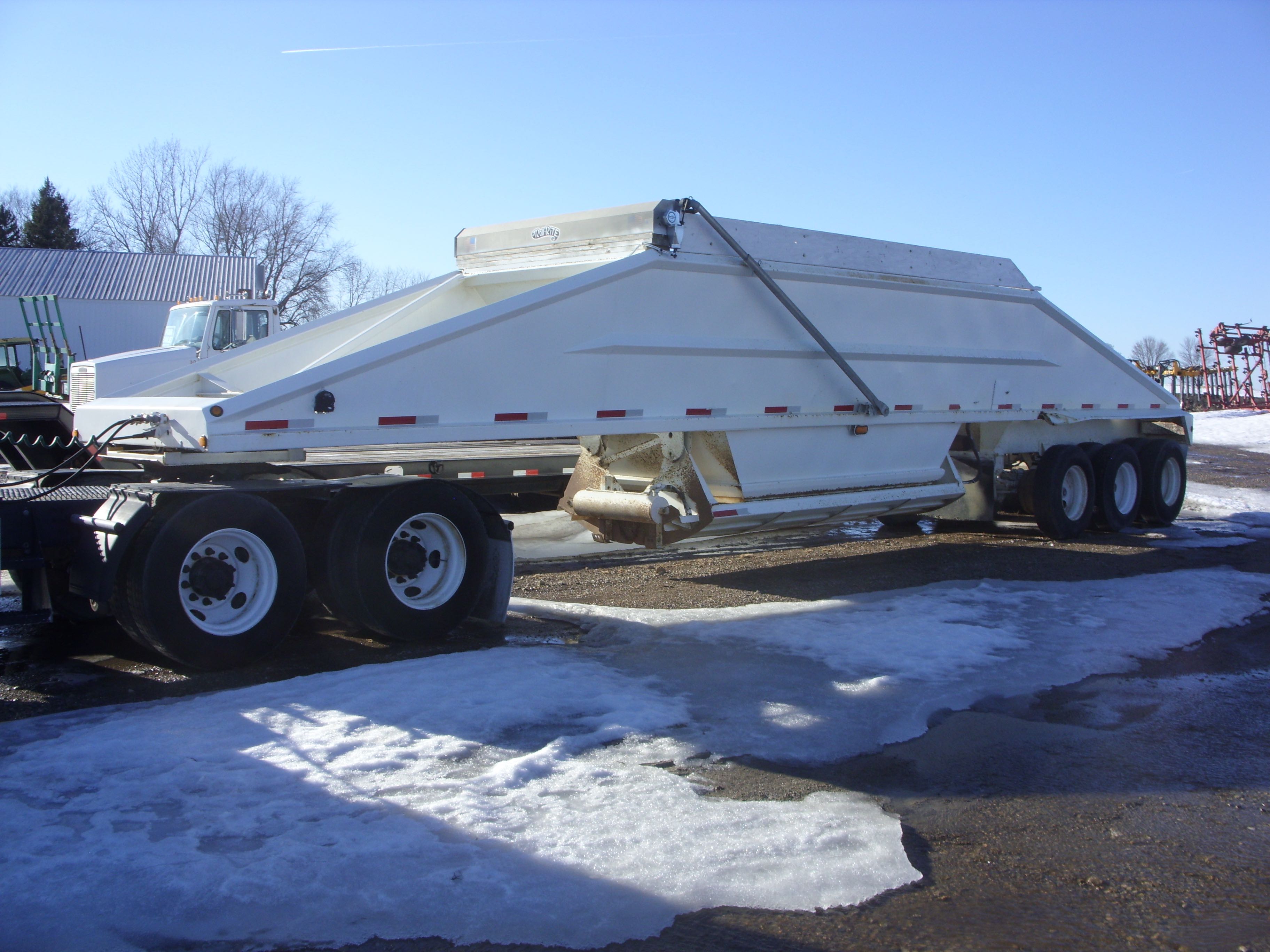 1998 Roadmaster belly dump trailer, 3 axle, RollRite electric tarp