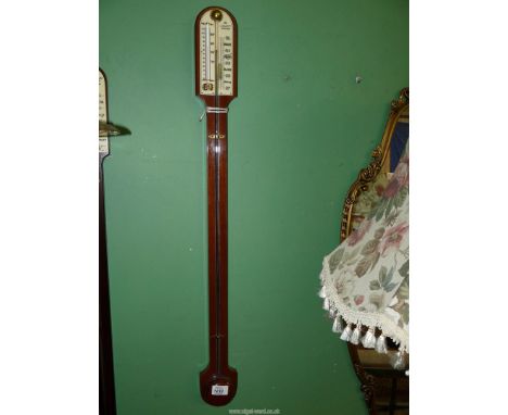 An I Blatt of Brighton stick Barometer, 35" long.