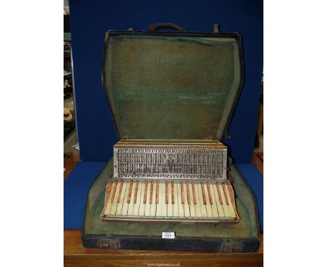 A cased Casali Verona Accordion.