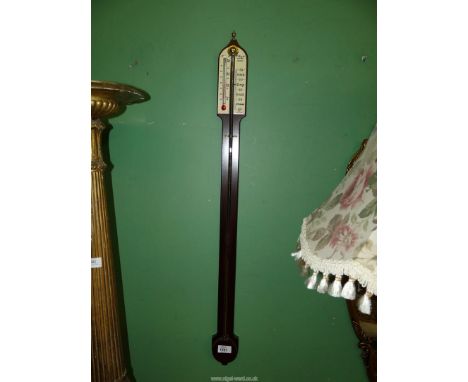 A Comitti & Son London stick Barometer, 36 1/2" long.