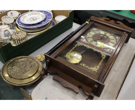 Ornamental bed warmer and quartz wall clock 