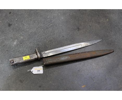 Unmarked bayonet and scabbard