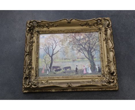 Helen Bradley print in gilt frame 