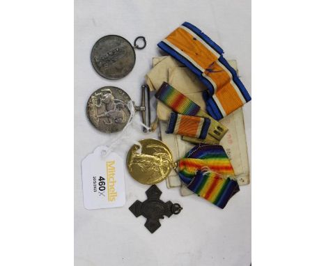 Two First World War Campaign medals to Private J.J. Wrape Border Regiment, Army Temperance medal and 1889 Crookshank Cross 6 