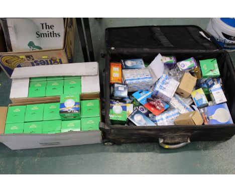Case and two boxes of light bulbs