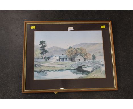 Lake District print by Monica Barry, framed and mounted  