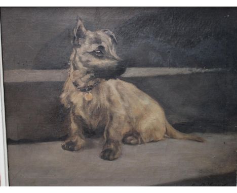 Chris McGregor (Scottish School, early 20th century)Dog Study, Portrait of a Terriersigned, oil on canvas, 40cm x 50cm 