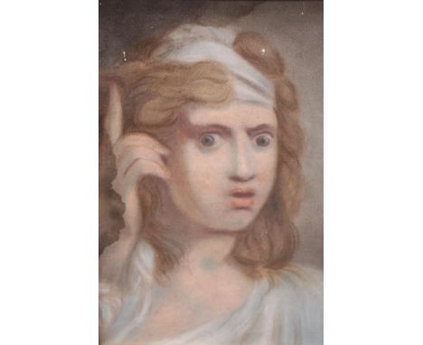 English Romantic School (19th century)Portrait of a Troubled Soulpastel, 29.5cm x 19cm