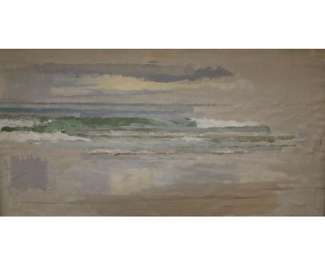English School (early 20th century)Impressionist Seascape, The Incoming Tideoil on board, 26.5cm x 49.5cm