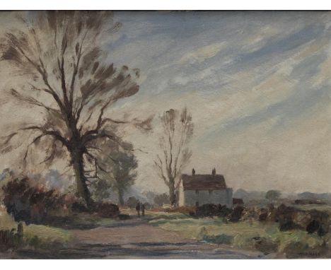 Percy Hipkiss (1912 - 1995),Evening Light,signed, oil on board, 29cm x 39.5cm.