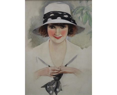 Gregor McGregor (first/second quarter 20th century)Portrait of a Young Ladywatercolour, 46cm x 32cm