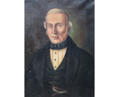 English School (mid 19th century)Portrait of Mr Chapman,. half lengthoil on canvas,  60cm x 44cm