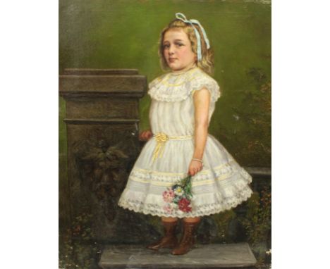 R Sperber (20th century)Flower Girlsigned, dated 1902, 100cm x 80cm 