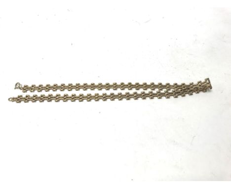 A 9ct gold gate bar necklace, approx 17.6 grams and 42cm.