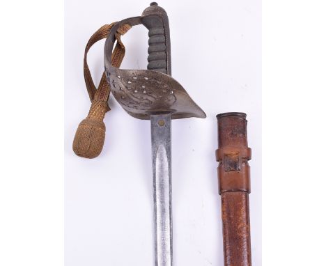 1897 Pattern Infantry Officers Sword, blade etched with crowned VR cipher and royal arms, regulation hilt with crowned VR cip