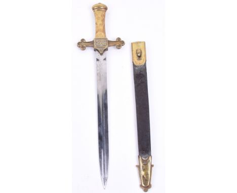 1895 Pattern Sword / Sidearm for Drummers and Buglers, regulation blade by Mole with broad arrow WD stamp, regulation brass h