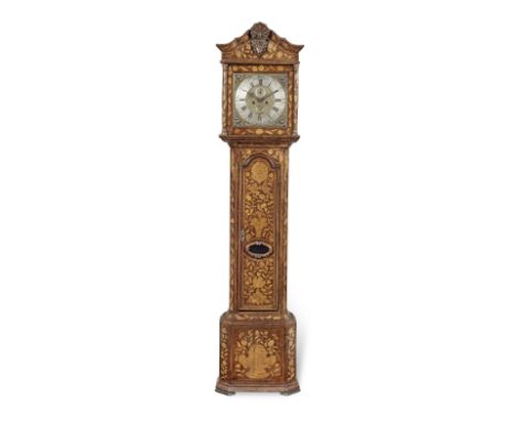 An 18th century and later walnut and floral marquetry inlaid longcase clockthe dial signed for Thomas Blundell, Dublinthe Dut