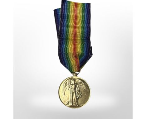 A First World War British Victory Medal, named to 282697 PNR. A. Bridger, Royal Engineers. 