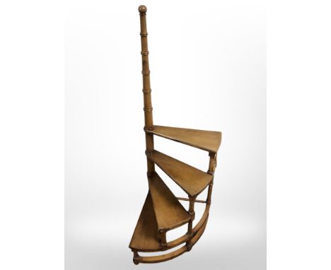 A Chapmans Siesta reproduction spiral library step, height 116cm. 