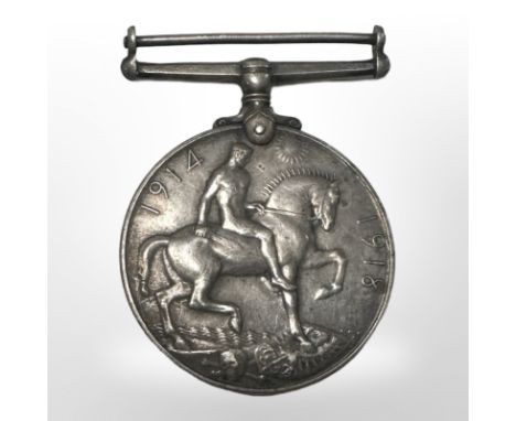 A First World War British War Medal, named to John T. Balls. 