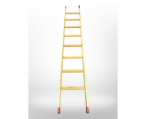 A pine ladder, length 280cm.