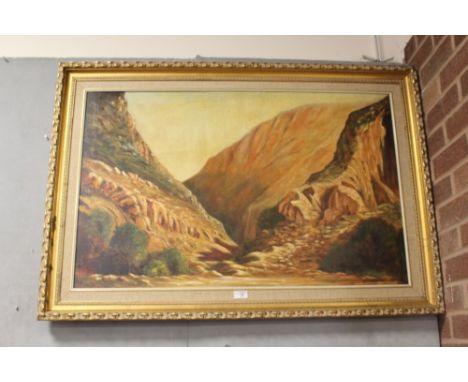A SIGNED LIMITED EDITION PRINT SEASCAPE WITH FISHERMEN BY DINO, GARAVANO 98/350 - H 44CM BY 60 CM TOGETHER WITH A LARGE GILT 