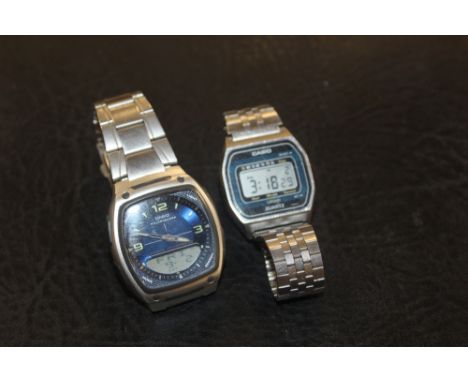 TWO VINTAGE CASIO MENS WRISTWATCHES