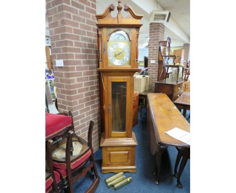 A MODERN EMPORER MOONPHASE LONGCASE CLOCK WITH 3 WEIGHTS AND A PENDULUM H-210 CM