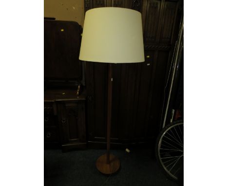 A RETRO TEAK STANDARD LAMP
