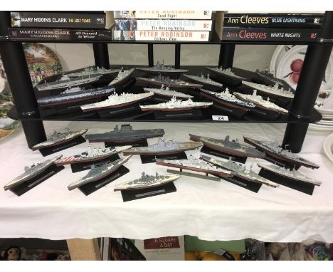 A good selection of plastic/resin model battleships