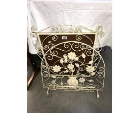 2 vintage wrought iron fire screens, 1 A/F *Collect Only*