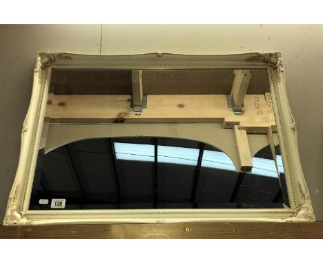 A vintage style bevel edge mirror (85cm x 59cm) (COLLECT ONLY)