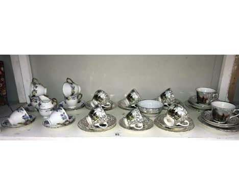2 vintage tea sets and a part tea set