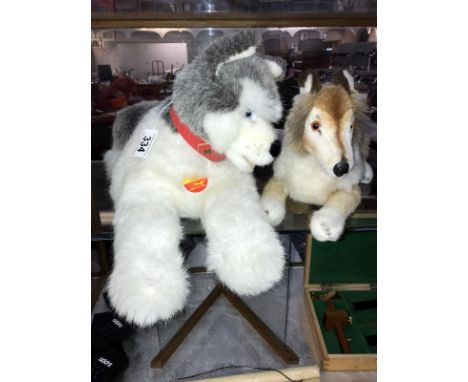 Steiff Molly Husky and Collie dogs