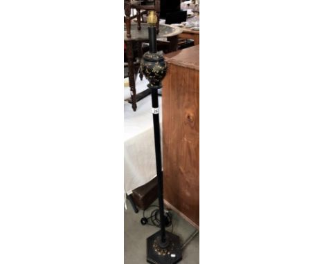 An ornate floor standing standard lamp (no shade) (COLLECT ONLY)