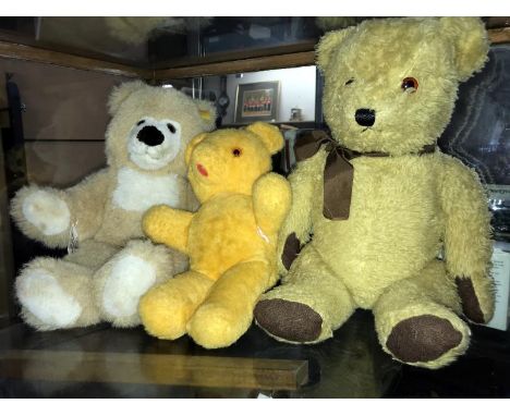 A Steiff Teddy and two other bears