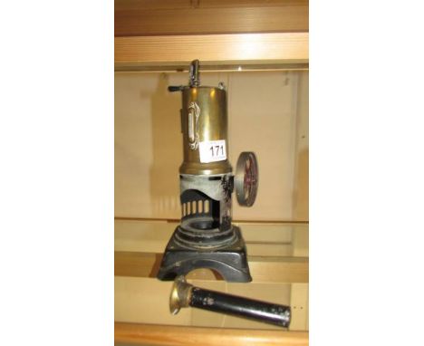 An old stationery steam engine.