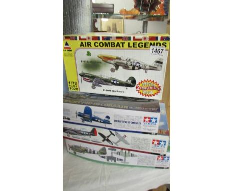 Four model aircraft kits,