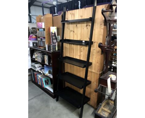A Habitat ladder shelf in black (COLLECT ONLY)