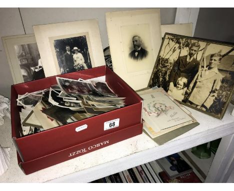 A good quantity of vintage black and white photographs includes birthday cards, anniversary cards etc.