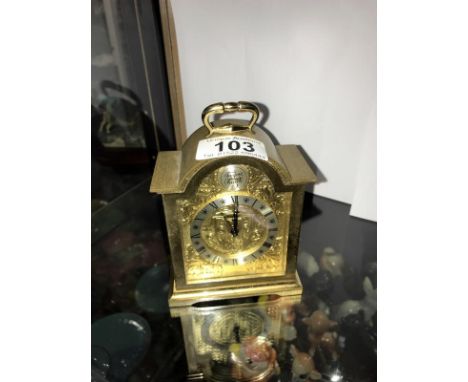 A heavy brass Swiza bracket/carriage alarm clock