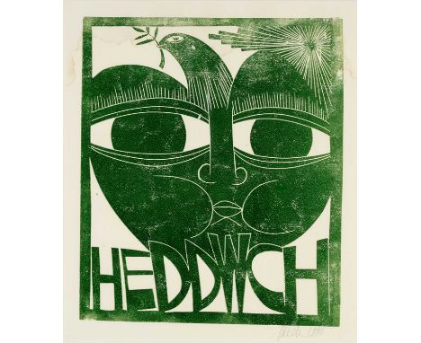 ‡ PAUL PETER PIECH (American-Welsh 1920-1996) lithograph - entitled, 'Heddwch / Peace', signed and dated 1990, 41 x 35cmsProv
